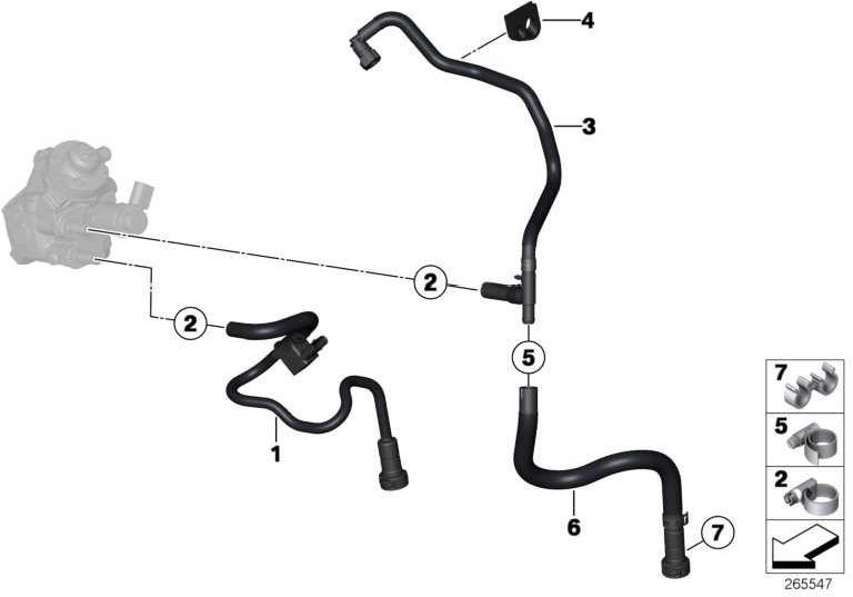 BMW本物の燃料供給ライン1シリーズ4シリーズ（13538594893）| 13538594893