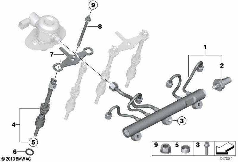 BMW本物の注入パイプ1-4（13538601016）| 13538601016
