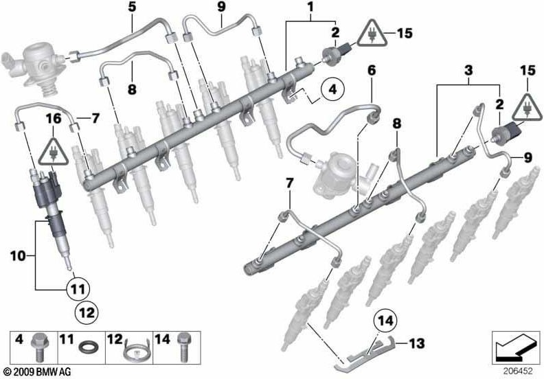 BMW純正注入パイプ7-12（13538648631）| 13538648631