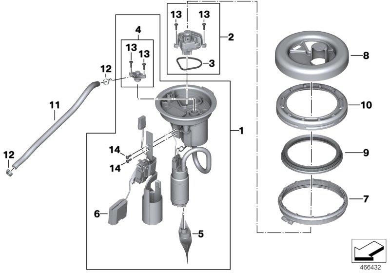 BMW本物の燃料ホースD6x11-L = 565mm（13547682690）| 13547682690