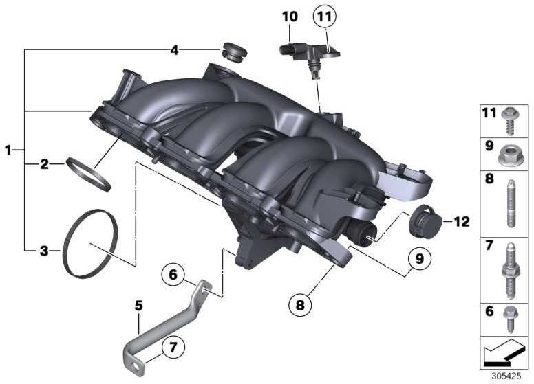 BMW純正センサー入学プリントミニ（13627633664）| 13627633664