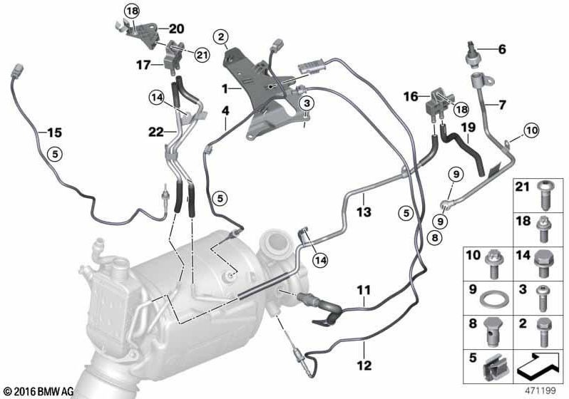 BMW純正ラムダゾンデL = 1200（13628575531）| 13628575531