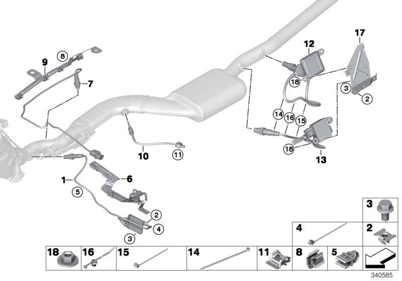 BMW純正NOxセンサーL = 1040mm（13628580410）| 13628580410