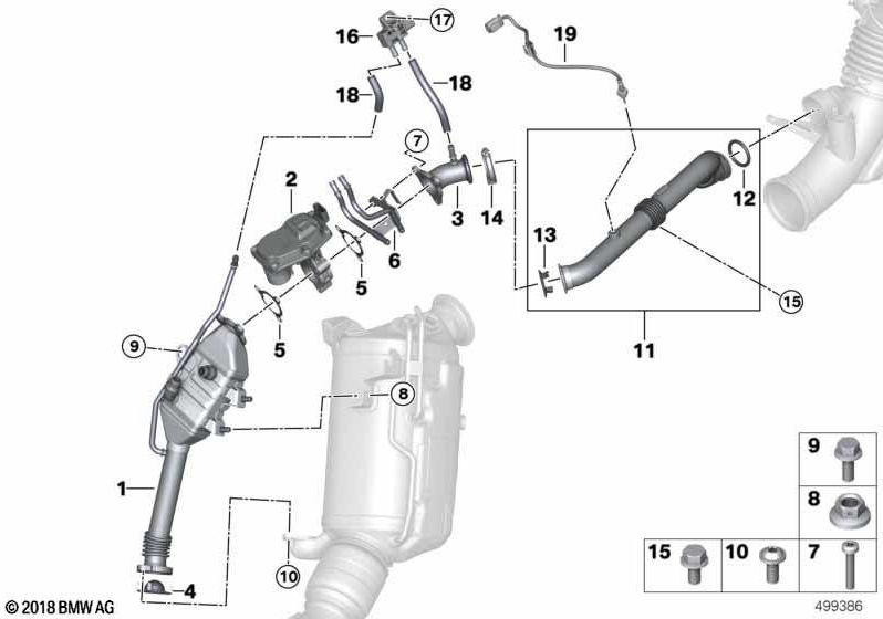 BMW純正AGR温度センサーL = 300mm（13628589664）| 13628589664