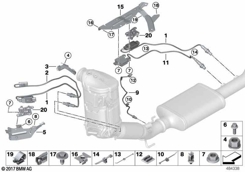 BMW純正ディーゼル粒子センサーL = 600mm（13628596295）| 13628596295
