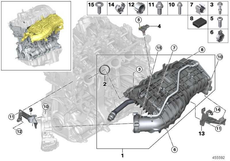 BMW Genoine T-Map Sensor 2.5 Bar 3シリーズ4シリーズ（13628637900）| 13628637900