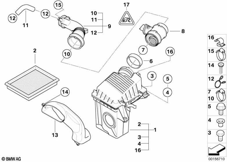 BMW本物のReinluftrohr（13717798108）| 13717798108