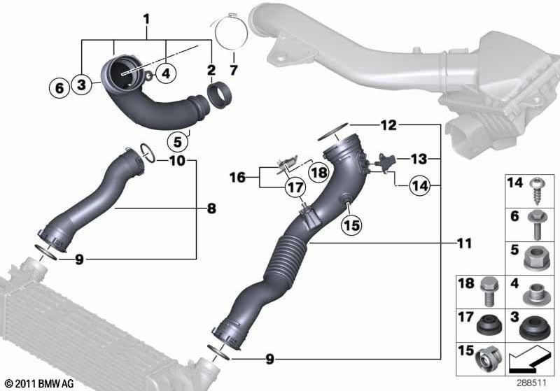 BMW本物のladeluftrohr（13717847407）| 13717847407