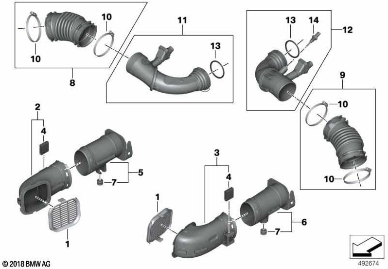 BMW純正空気導体ジル。 5-8（13717934485）| 13717934485