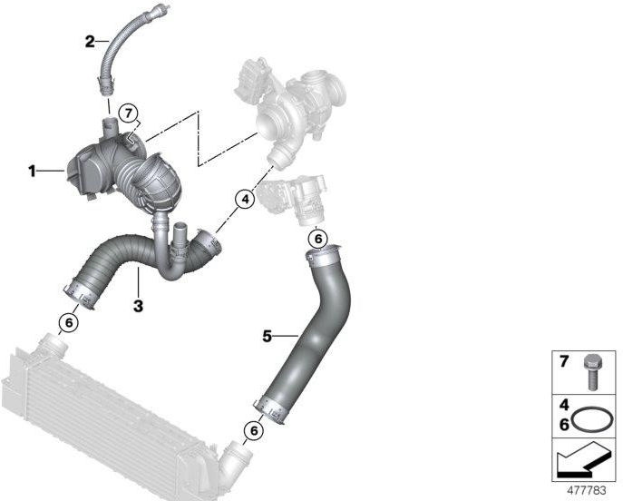 共振器付きのBMW本物のRinluftrohr（13718479958）| 13718479958