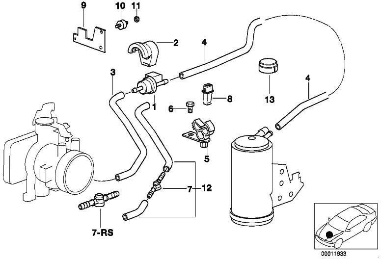 BMW純正ホルタータンク換気バルブ3シリーズZ3 K19 K19 K70 K47 K52 K53 K49 K46 K46 K75（13901734443）| 13901734443