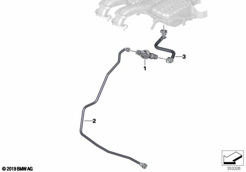 BMW本物のタンク換気ライン（13907623241）| 13907623241