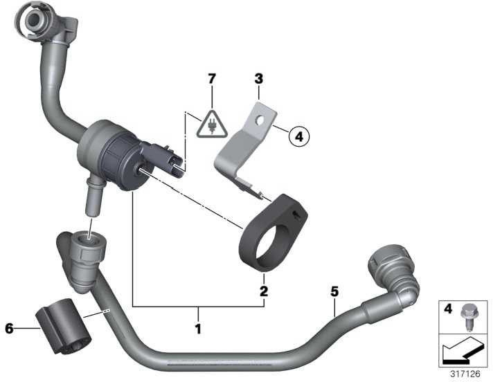 BMW本物のタンク換気バルブミニ（13907624538）| 13907624538