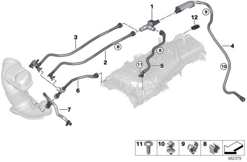 BMW純正タンク換気ライン（13907643104）| 13907643104