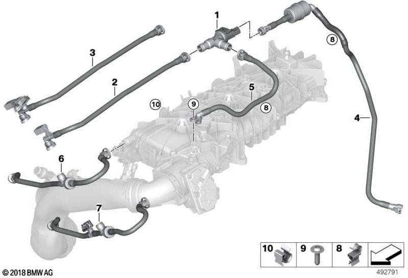 BMW純正タンク換気ライン（13908665249）| 13908665249