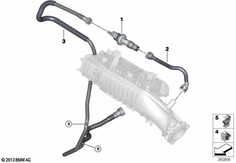 共振器付きBMW本物のタンク換気ライン（13908670276）| 13908670276