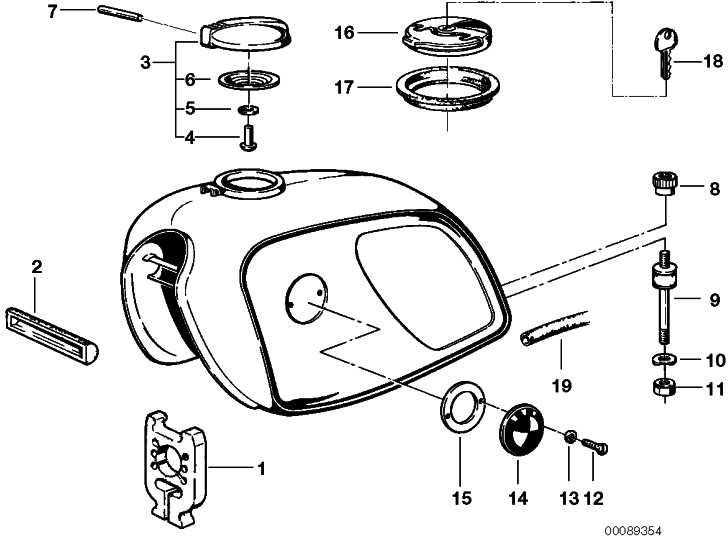 BMW本物のタンク閉鎖最終R50/5-R90（16111232348）| 16111232348