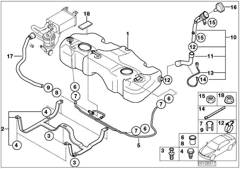 BMW純正タンククリップ1シリーズ4シリーズ5シリーズ7シリーズX1 X3 X5 X6 MINI（16117222391）| 16117222391