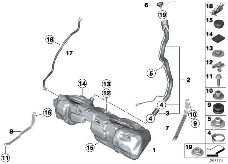 BMW本物のフルターパイププラスチック4シリーズ（16117244039）| 16117244039