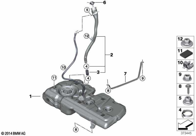 BMW純正燃料タンクプラスチック53L（16117453428）| 16117453428