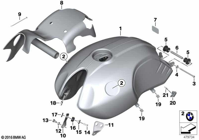 BMW本物の燃料容器Pollux-Met。 （16119480700）| 16119480700