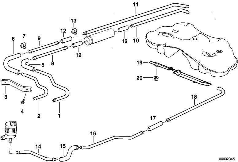 BMW純正燃料プレハビルフロント（16121183482）| 16121183482