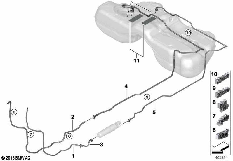 BMW純正燃料プレハビルフロント（16127356581）| 16127356581
