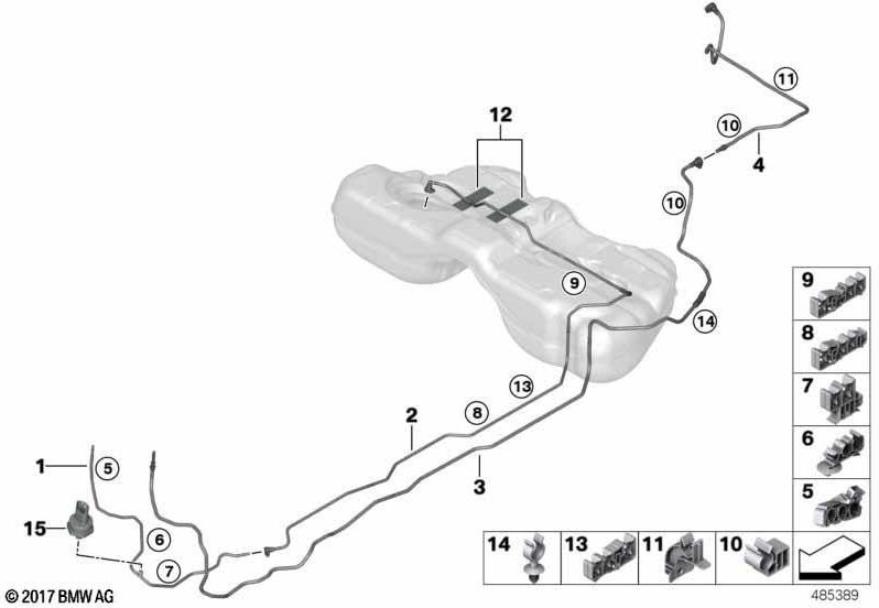BMW本物の燃料転送フロント（16127411602）| 16127411602