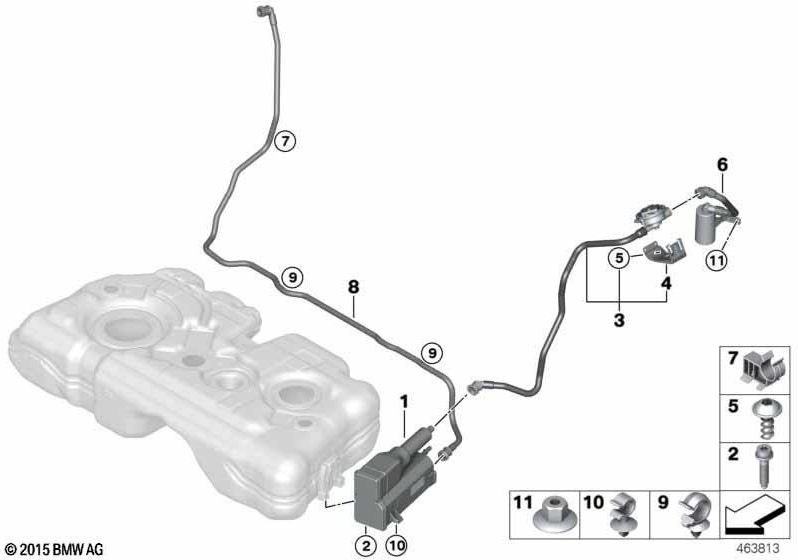 Leak Diagnostic Module（16137300683）のBMW純正換気ライン| 16137300683