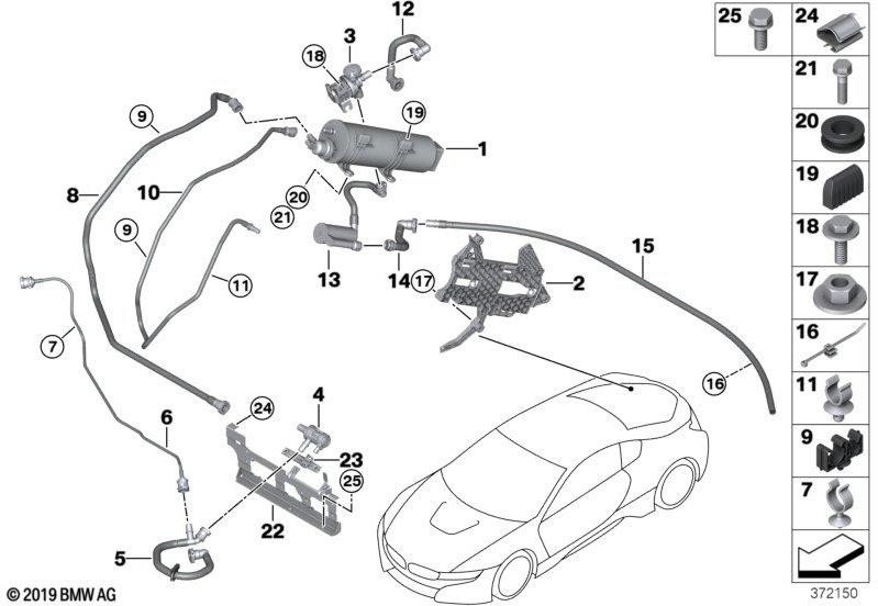 BMW本物の活性炭フィルター（16137339205）| 16137339205