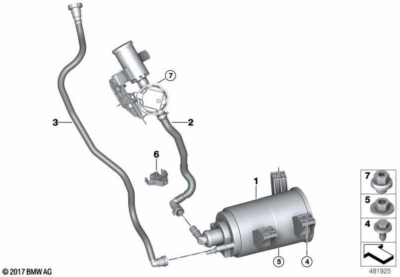 Leak Diagnostic Module（16137404081）のBMW純正換気ライン| 16137404081