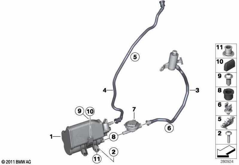 ダストフィルター付きBMW純正換気ライン（16137438487）| 16137438487