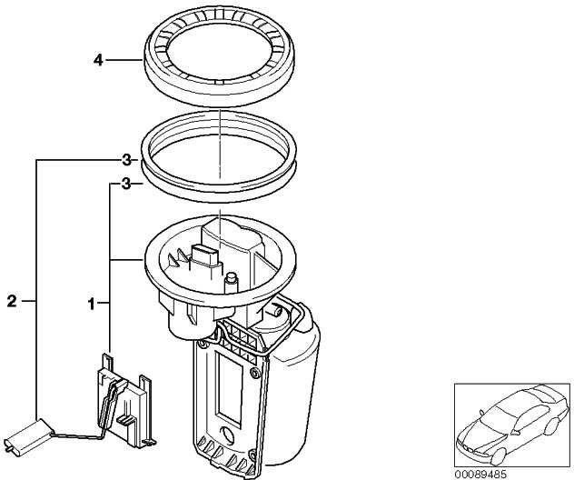 BMW本物の充填レベル左mini（16146765127）| 16146765127