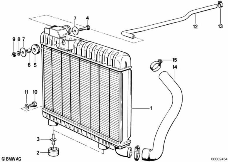 Gear Oil Cooler（17111178088）を備えたBMW純正ウォータークーラー| 1711178088