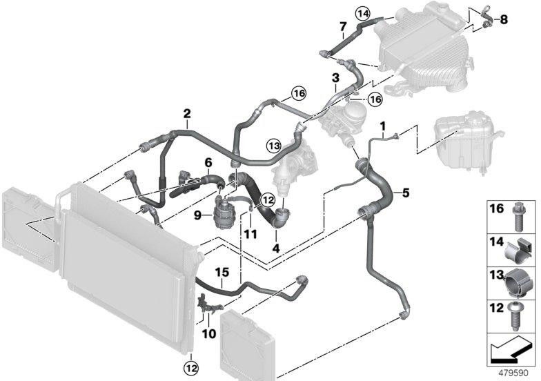 BMW純正ホルタークーラントポンプ電動（17117850616）| 17117850616