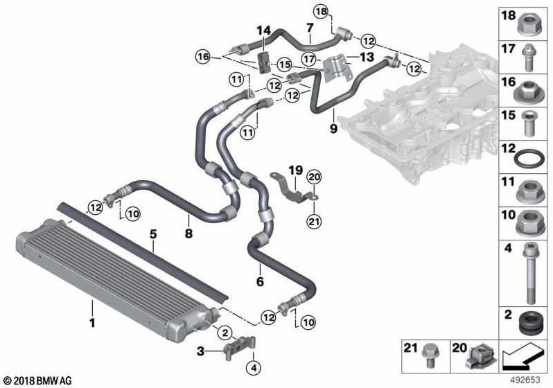 BMW本物のシーリングリップ（17118058627）| 17118058627