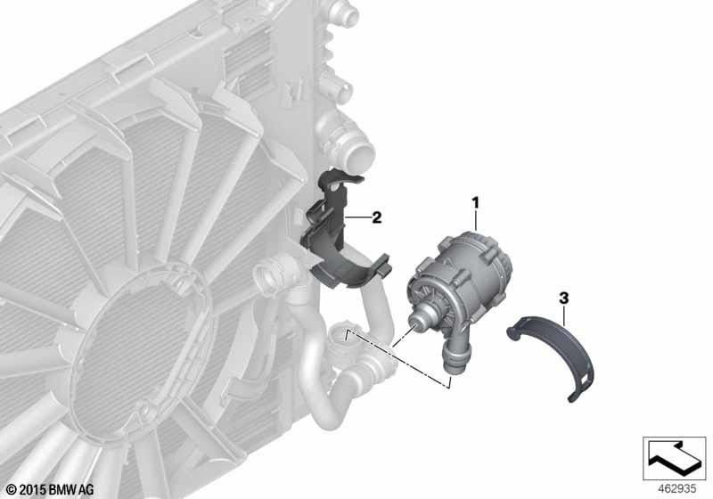 BMW本物のホルダー電気クーラントポンプ（17118632136）| 17118632136