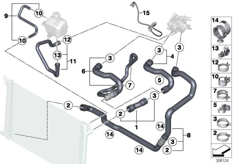 BMW本物のクーラントホースミニ（17122754203）| 17122754203