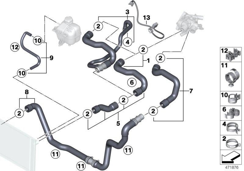 BMW純正クーラントホース（17122754224）| 17122754224