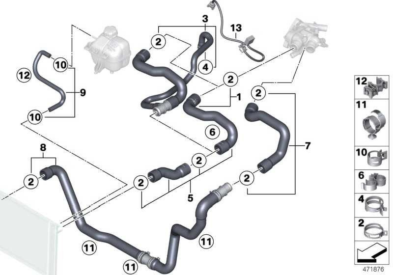 BMW純正クーラントホースミニ（17122754231）| 17122754231