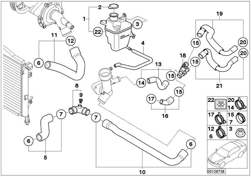 BMW純正クーラントホース（17127559476）| 17127559476