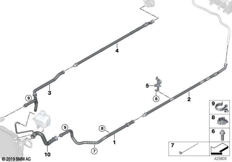 BMW純正クーラントホース（17127623674）| 17127623674