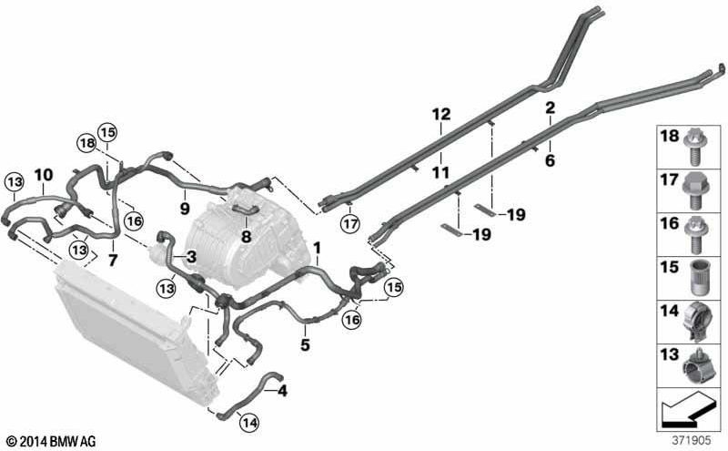 BMWクーリングバックライトの本物のライン接続（17127640824）| 17127640824