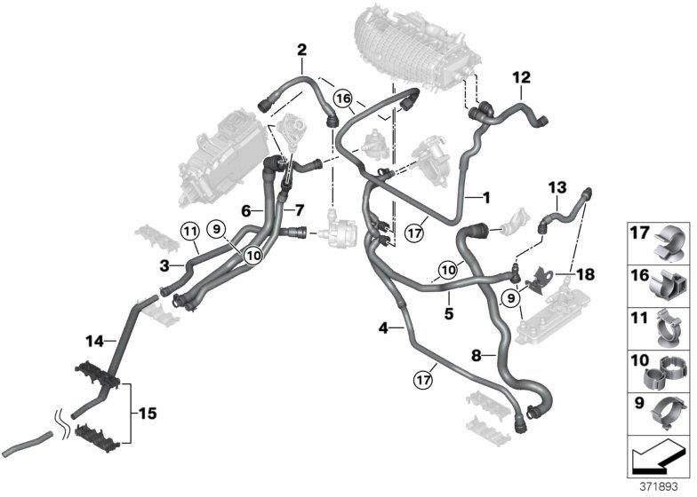BMW純正ヘッド接続ウォーターポンプ（17127640826）| 17127640826