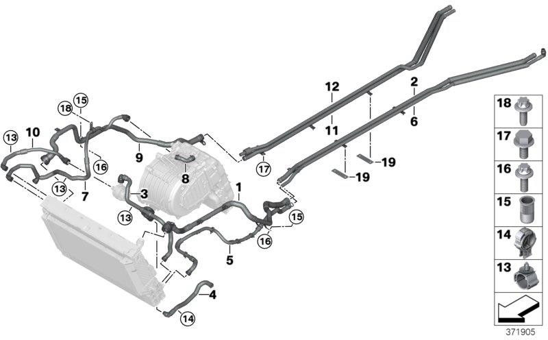 BMW純正ホースラデルエアクーラークーラー（17127640847）| 17127640847