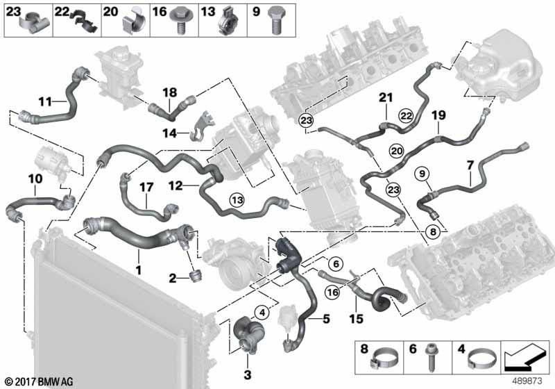 BMW本物のホースリーダルエアクーラー（17127933660）| 17127933660