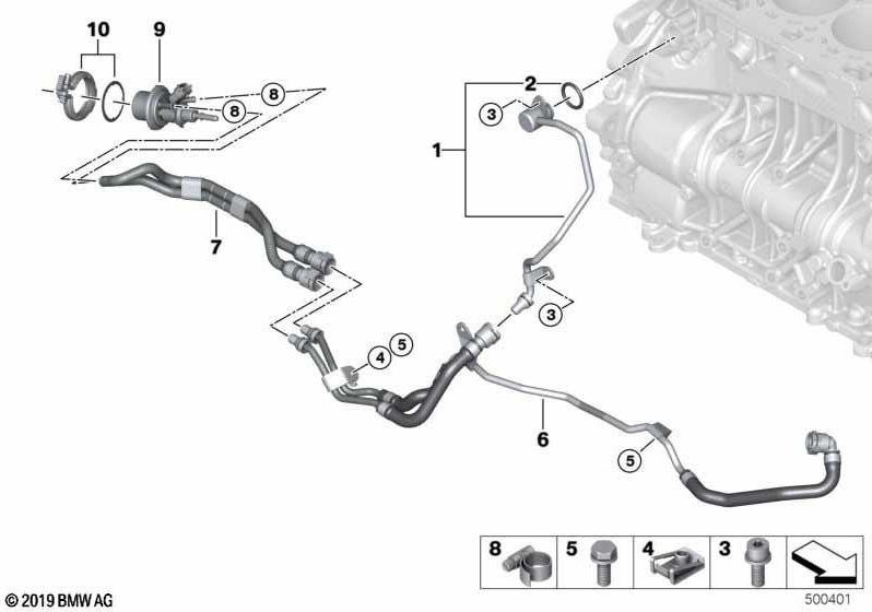 BMW Dosier Module Forward/Return（17128473962）の本物のヘッド| 17128473962