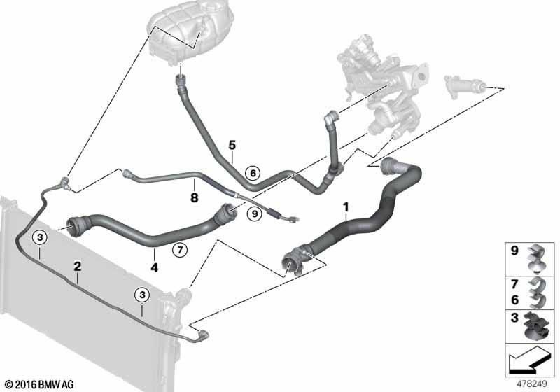 BMW純正ホースホルダーd = 21.5（17128574347）| 17128574347