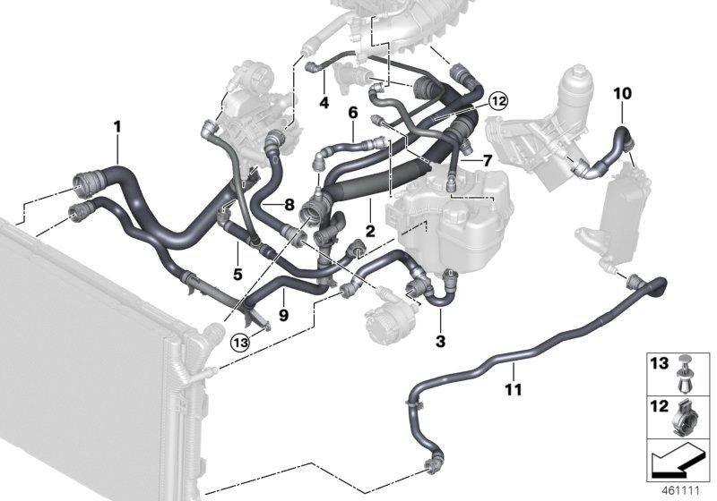 BMW純正ホースクーラートップサーモスタット（17128616524）| 17128616524