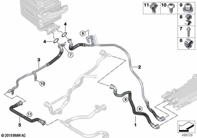 BMW純正クリップD = 22-24（17128632053）| 17128632053